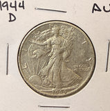 1944-D Walking Liberty Half Dollar, Nicely Circulated, (22325)