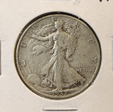 1937 Walking Liberty Half Dollar, Nicely Circulated, (22343)