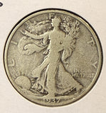 1937-S Walking Liberty Half Dollar, Nicely Circulated, (22349)