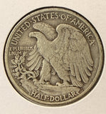 1938-D Walking Liberty Half Dollar, VF, (22355)