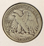1938-D Walking Liberty Half Dollar, VF, (22357)