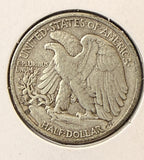 1941-D Walking Liberty Half Dollar, Lightly Circulated, (22381)