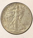 1941-D Walking Liberty Half Dollar, Lightly Circulated, (22383)