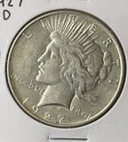 1927-D Peace Silver Dollar, Choice XF/AU. (22474)