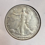 1929-D Walking Liberty Half Dollar, Choice AU+, (22518)