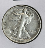 1921-D Walking Liberty Half Dollar, Key Date VF Details, (22522)