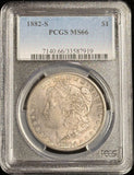 1882-S Morgan Silver Dollar, MS66 PCGS (22598) Toned