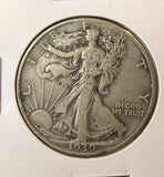1939 Walking Liberty Half Dollar, Nicely Circulated, (22630)