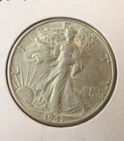 1943-D Walking Liberty Half Dollar, Nice AU. (22642)