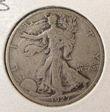 1927-S Walking Liberty Half Dollar, Nicely Circulated, (22694)