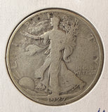 1927-S Walking Liberty Half Dollar, Nicely Circulated, (22698)
