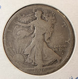 1916-D Walking Liberty Half Dollar, Nicely Circulated, (22710)