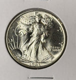 1943 Walking Liberty Half Dollar, Choice Uncirculated, From Org. Roll (22743)