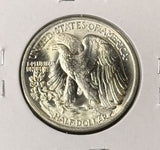 1943 Walking Liberty Half Dollar, Choice Uncirculated, From Org. Roll (22753)