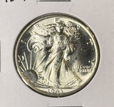 1943 Walking Liberty Half Dollar, Choice Uncirculated, From Org. Roll (22755)