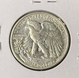 1943 Walking Liberty Half Dollar, Choice Uncirculated, Struck Thru (22768)