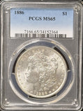 1886 Morgan Silver Dollar, MS65 PCGS (22832)