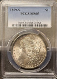 1879-S Morgan Silver Dollar, MS65 PCGS, (22864)