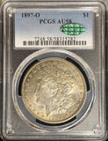 1897-O Morgan Silver Dollar, AU58 PCGS+CAC (22876). Great Toning,  Great Eye Appeal.