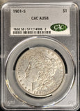 1901-S Morgan Silver Dollar, AU58 CACG (22878)