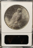 1924 Peace Silver Dollar, Soapbox ANACS MS62 (22882)