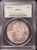 1894-S Morgan Silver Dollar, MS62 PCGS  OGH (22942). Great Color
