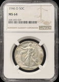 1946-D Walking Liberty Half Dollar, MS64 NGC. (22948)