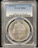1878-CC Morgan Silver Dollar, Blast White MS62 PCGS. (22950)