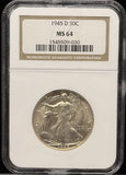 1945 Walking Liberty Half Dollar, MS64 NGC. (22962)