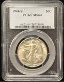 1944-S Walking Liberty Half Dollar, MS64, PCGS (23020)