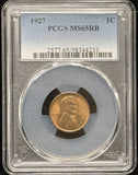 1927-P Lincoln Wheat Cent, MS65RB PCGS. (23160)