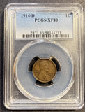 1914-D Lincoln Wheat Cent, XF40 PCGS (23168)