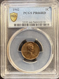1942 Gem Proof Lincoln Wheat Cent, PF66RD PCGS (23172)
