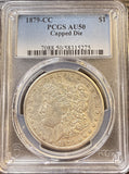 1879-CC Capped Morgan Silver Dollar, AU50 PCGS. (23202)