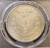 1879-CC Capped Morgan Silver Dollar, AU50 PCGS. (23202)
