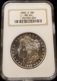 1882-S Morgan Silver Dollar, Great Color, MS64 NGC Fatty. (23208)