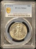 1934-S Walking Liberty Half Dollar, MS64 PCGS GS. (23220)