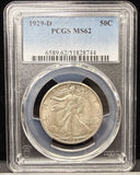 1929-D Walking Liberty Half Dollar, MS62 PCGS. (23234)