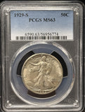 1929-S Walking Liberty Half Dollar, MS63 PCGS. (23258)