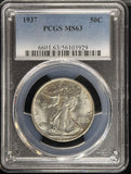 1937 Walking Liberty Half Dollar, MS63 PCGS. (23262)