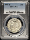 1941-D Walking Liberty Half Dollar, MS64 PCGS. (23276)