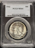 1942 Walking Liberty Half Dollar, MS64 PCGS. (23278)