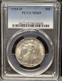 1944-D Walking Liberty Half Dollar, MS65 PCGS. (23292)