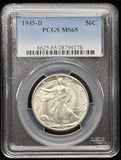 1945-D Walking Liberty Half Dollar, MS65 PCGS. (23312)