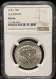 1924 Huguenot Commemorative Half Dollar, MS66 NGC. (23420)