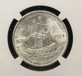 1924 Huguenot Commemorative Half Dollar, MS66 NGC. (23420)