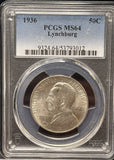 1936 Lynchburg Commemorative Half Dollar, MS64 PCGS. (23422)