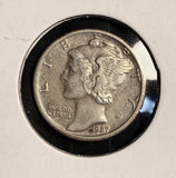 1927-S Mercury Head Dime, Lightly Circulated XF/AU,  (23458)