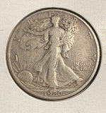 1920-S Walking Liberty Half Dollar, Nicely Circulated. (23464)