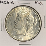 1923-S Peace Silver Dollar, Nice Unc, (23472)